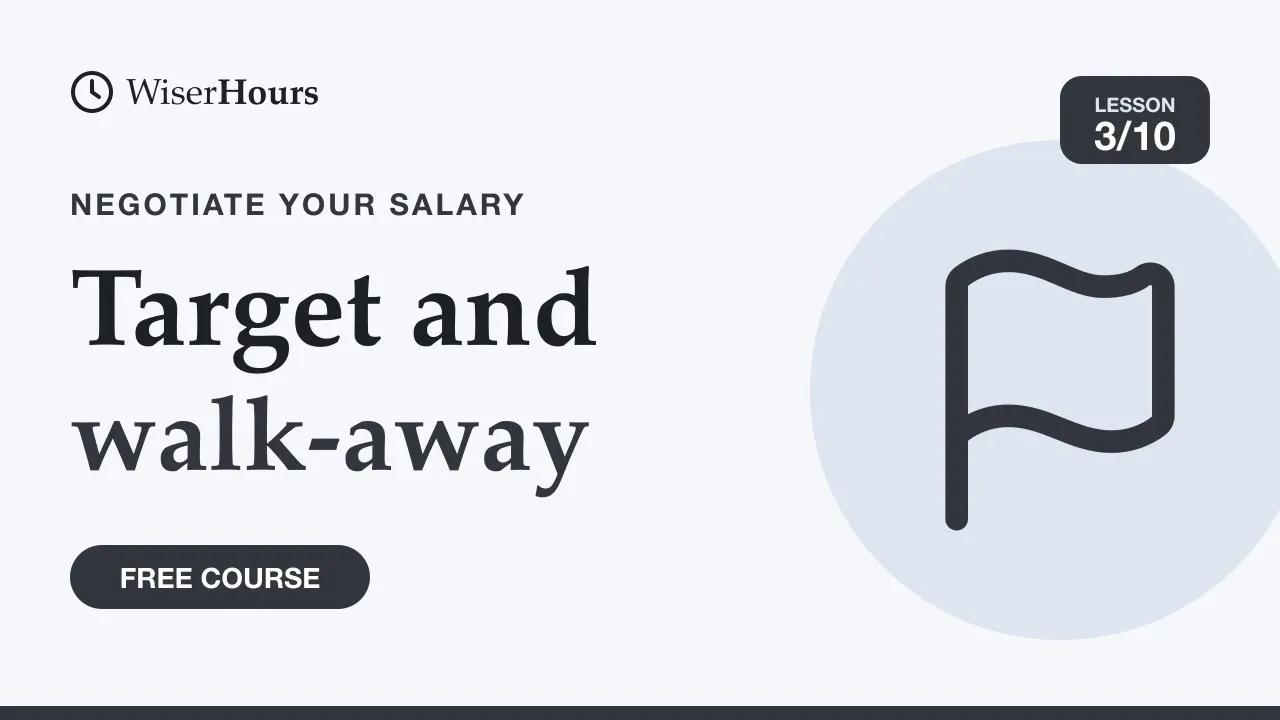 Cover picture for lesson 3: Set Your Salary Target and Walk-Away Point