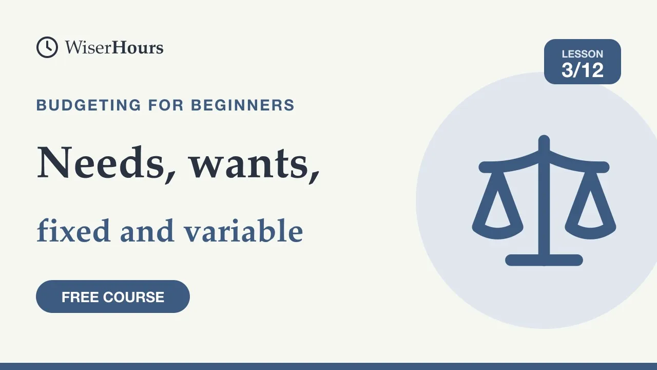 Cover picture for lesson 3: Needs, Wants, Fixed and Variable Costs Explained