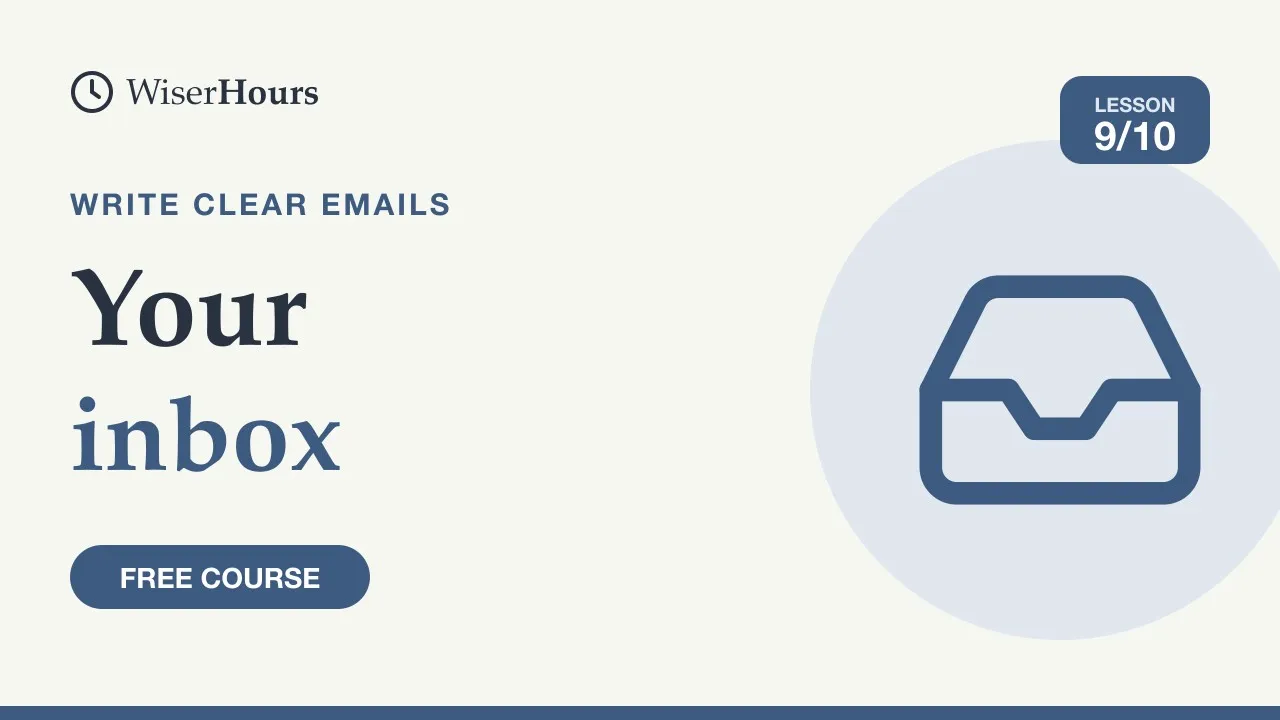 Cover picture for lesson 9: Your Inbox: Fewer Checks, Filters and Spotting Phishing