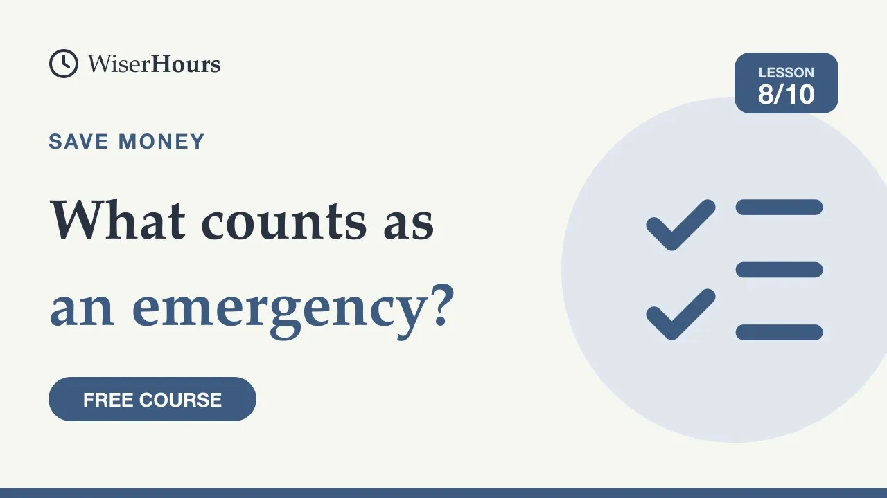 Cover picture for lesson 8: What Counts as an Emergency? Write Your List Now