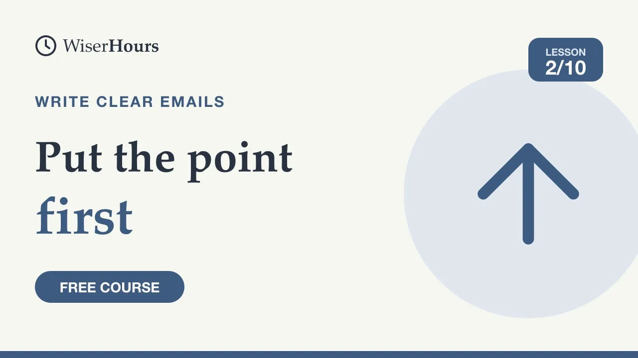 Cover picture for lesson 2: Put the Point First: Write Emails That Get Read