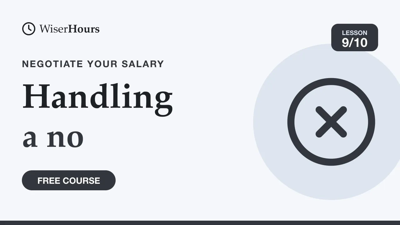Cover picture for lesson 9: Handling a No When You Ask for More Pay